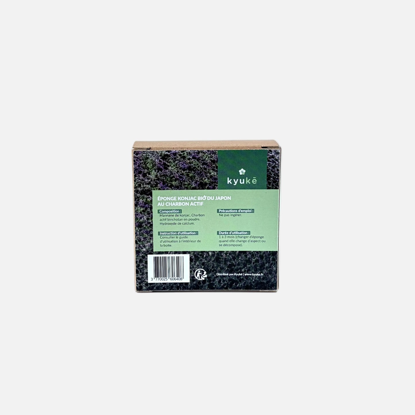 Japanese Organic Konjac Sponge with Binchotan Activated Charcoal